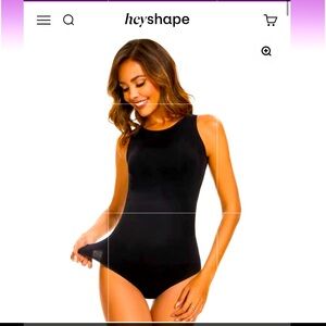 Hey Shape Round Neck Thong Bodysuit